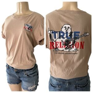 Unisex True Religion Buddha
Graphic Tee Shirt Tapioca size Small